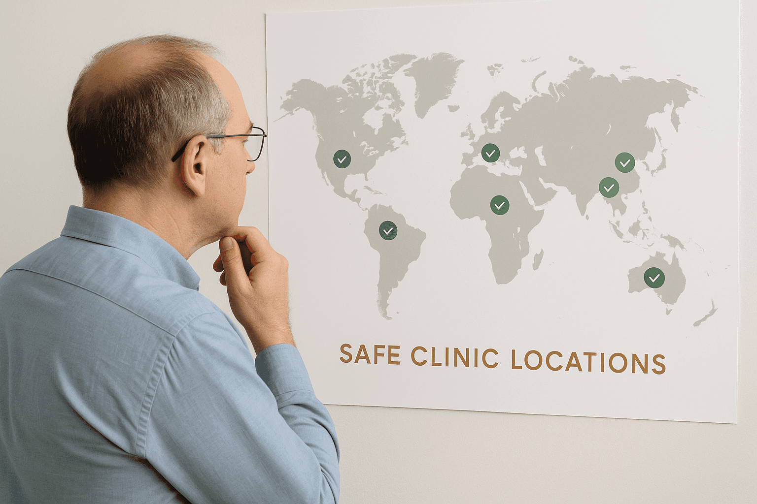 A person looking at a map