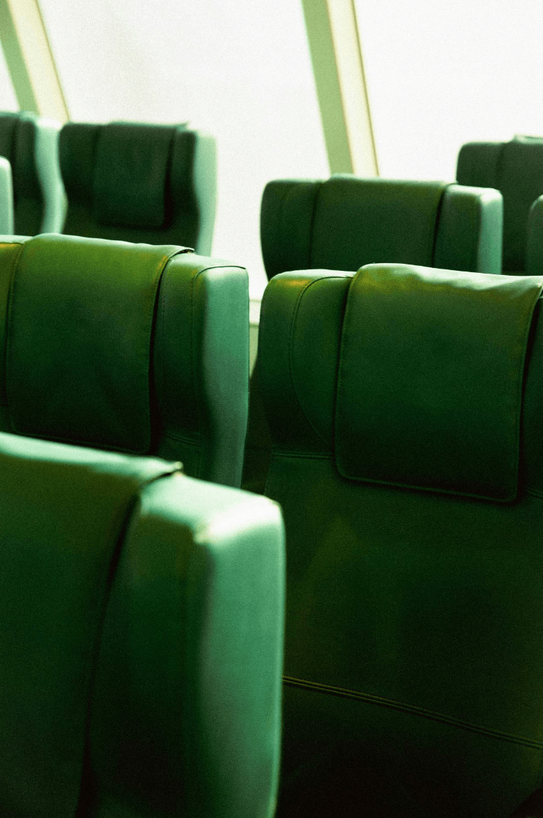 A set of airline seats