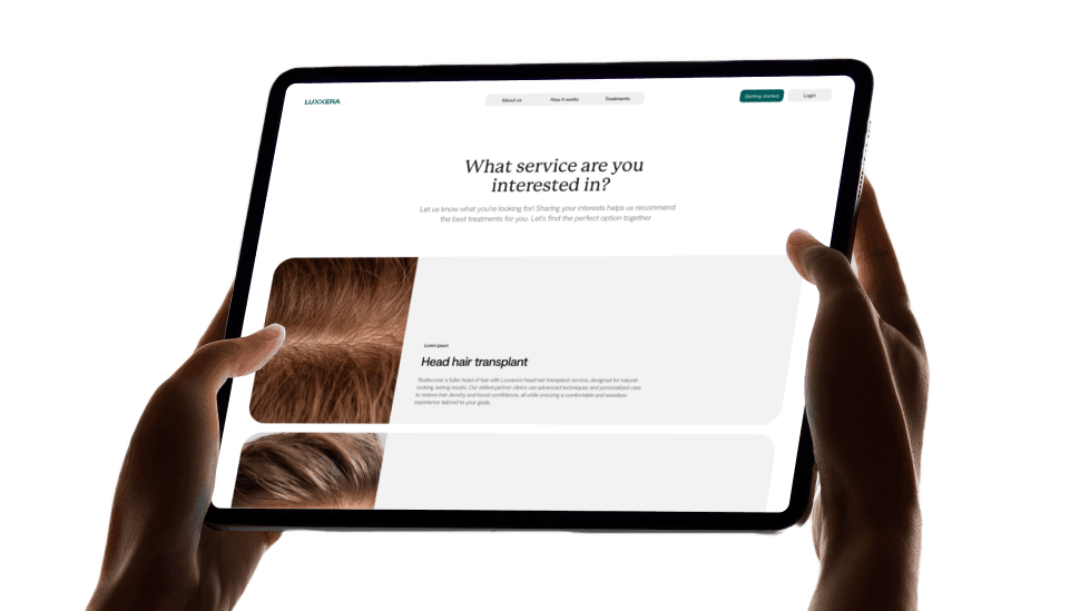 A person holding a tablet