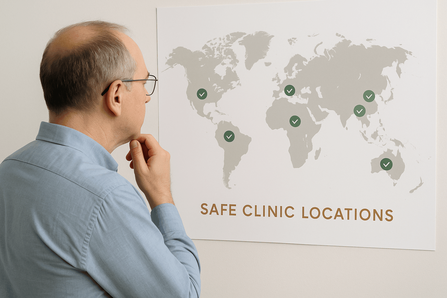 A person looking at a map